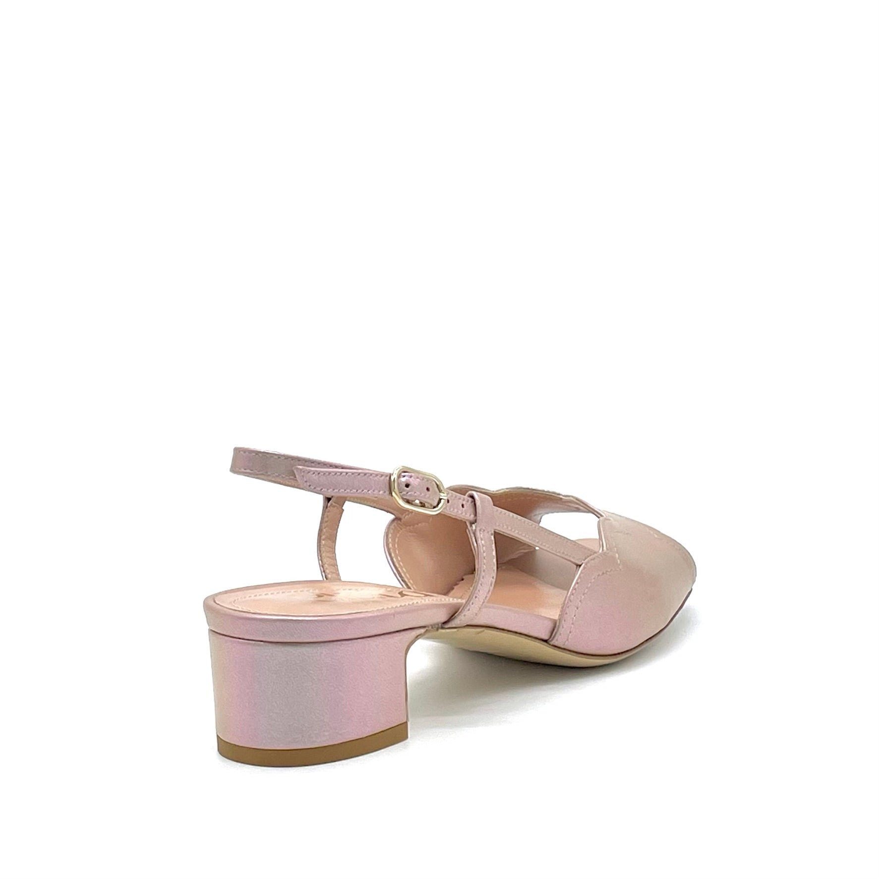 Sandalo in pelle cangiante rosa – Cod. 14131-1