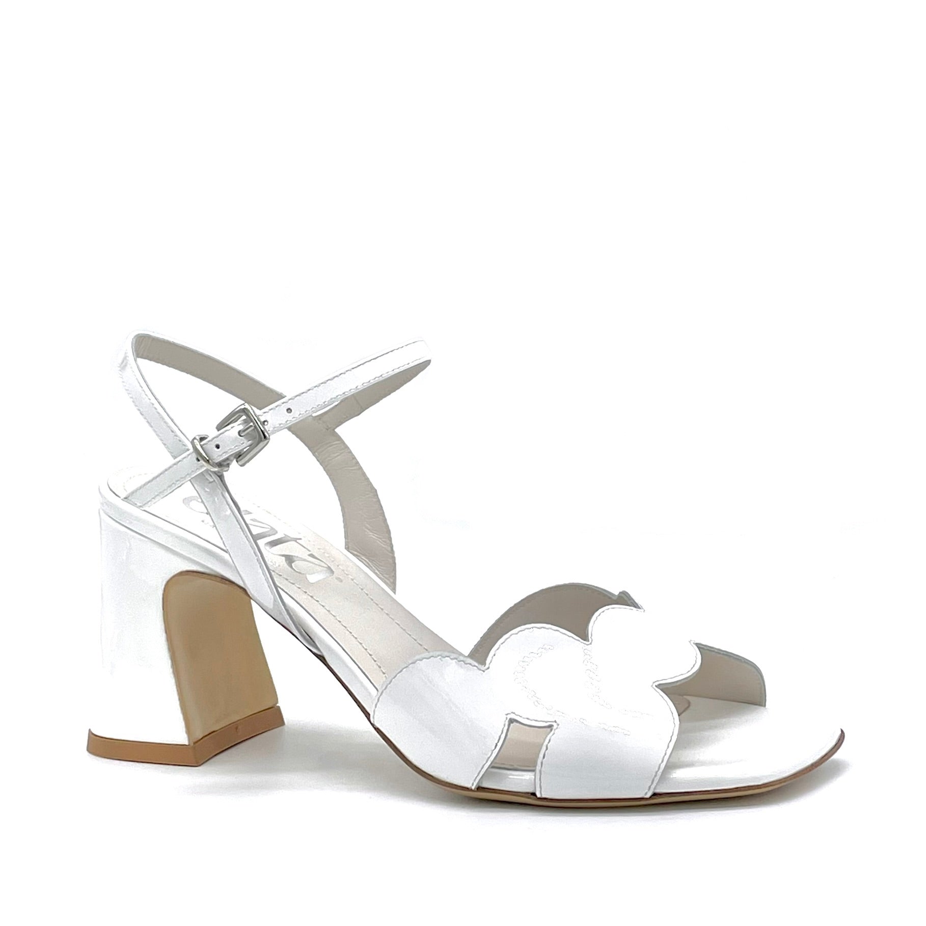 Sandalo in vernice bianca – Cod. 14181