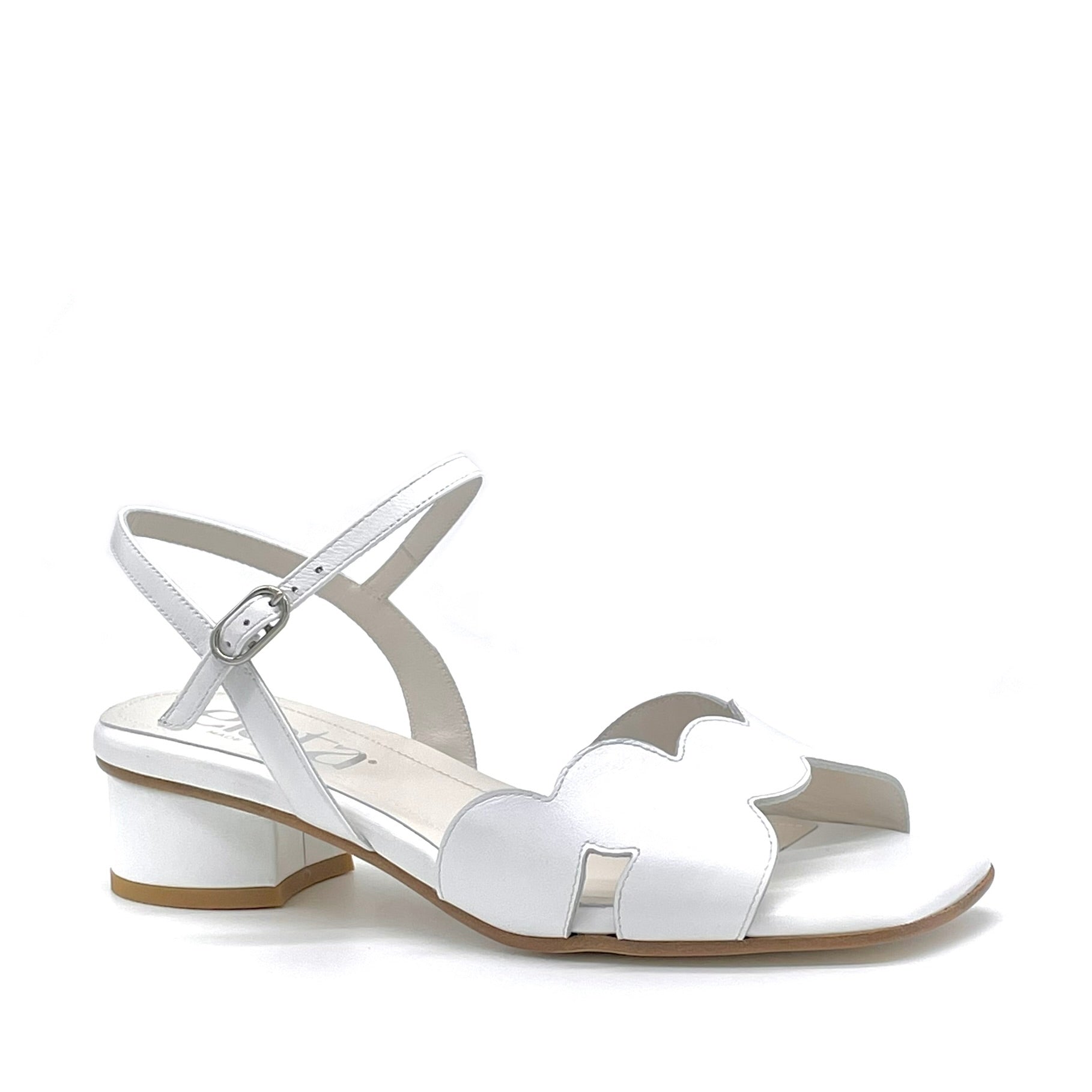 White leather sandal with soft insole – Cod. 14190