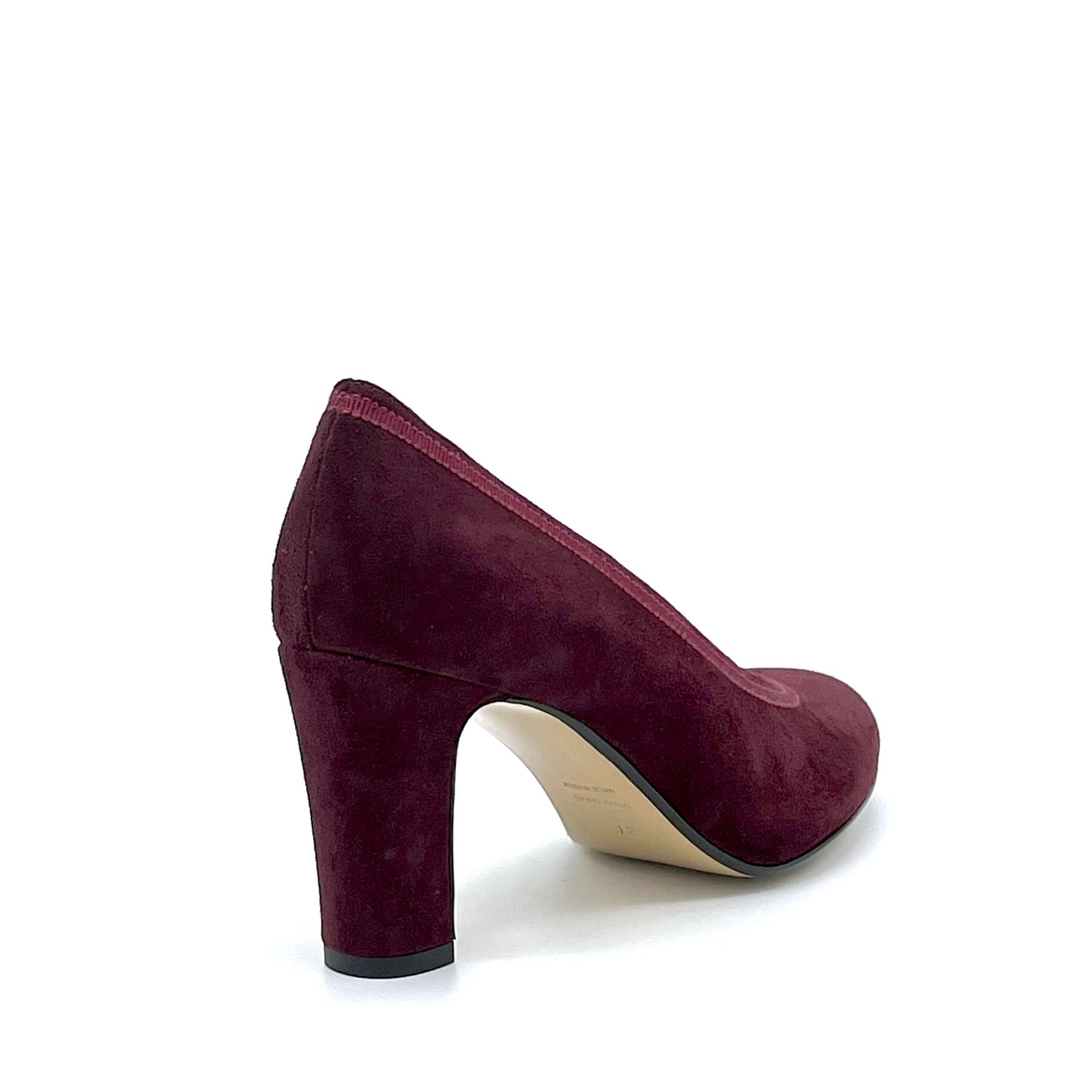 Bordeaux suede pump with grosgrain ribbon - Cod. 54511