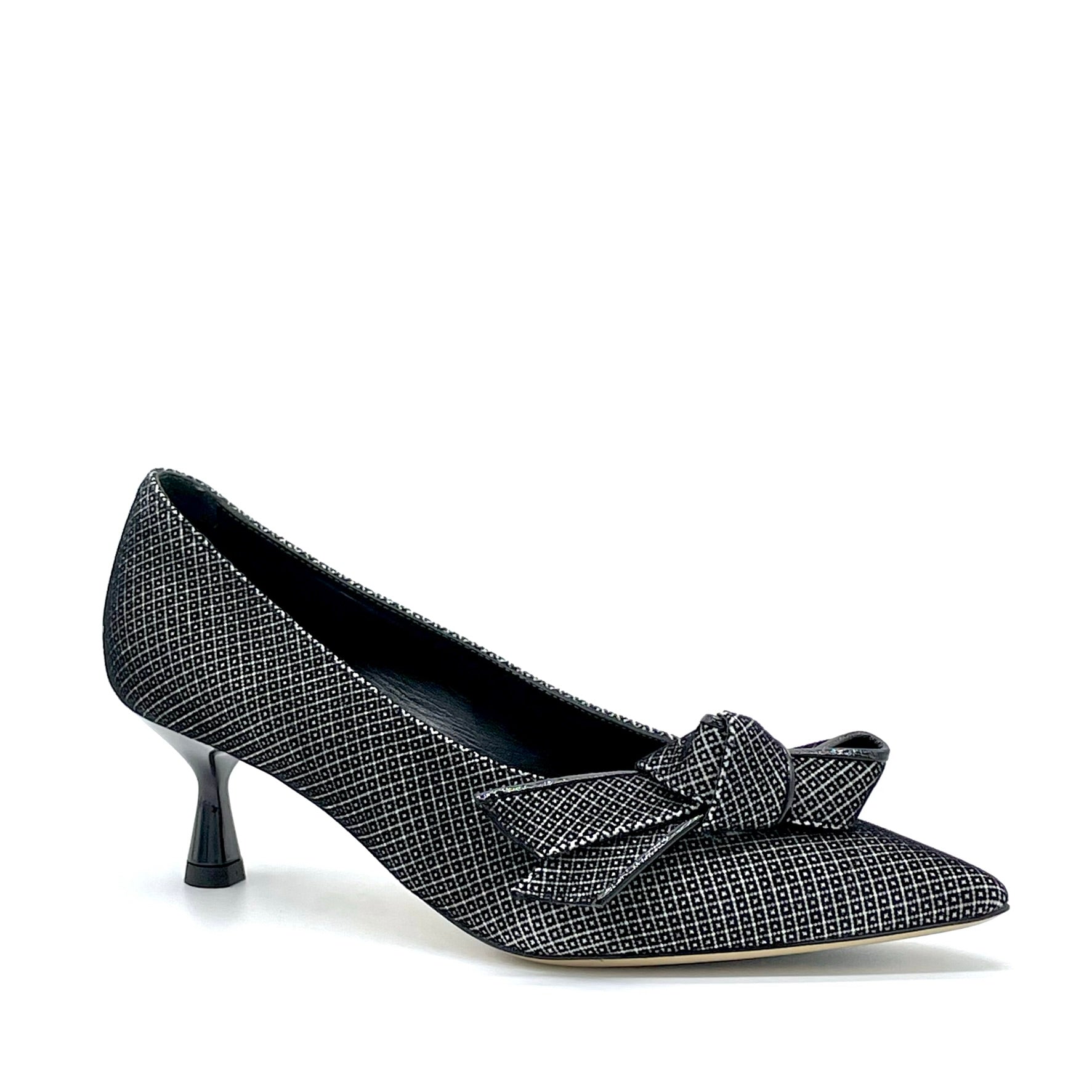 Décolleté in camoscio stampato con fiocco - Cod. 54515