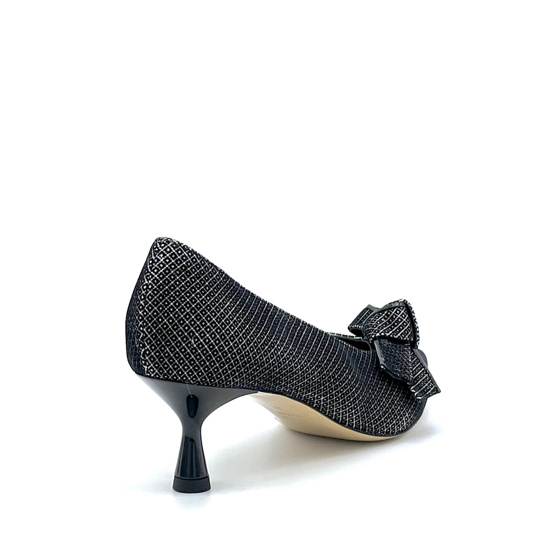 Décolleté in camoscio stampato con fiocco - Cod. 54515