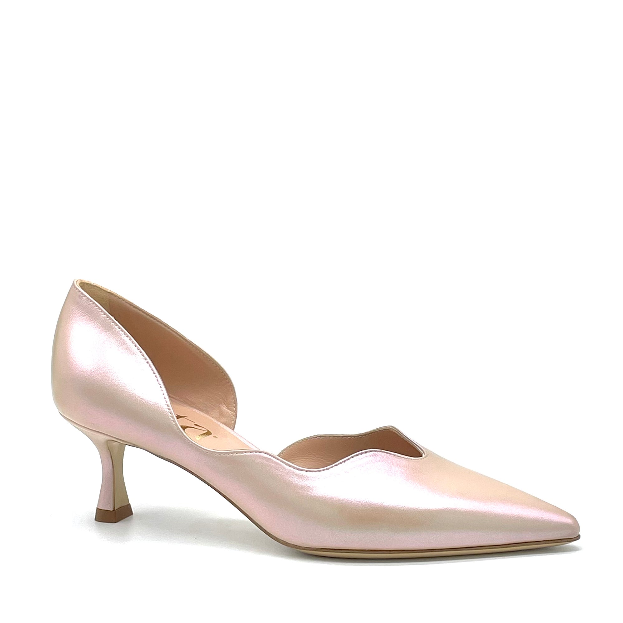 Pink iridescent leather pump – Cod. 15185