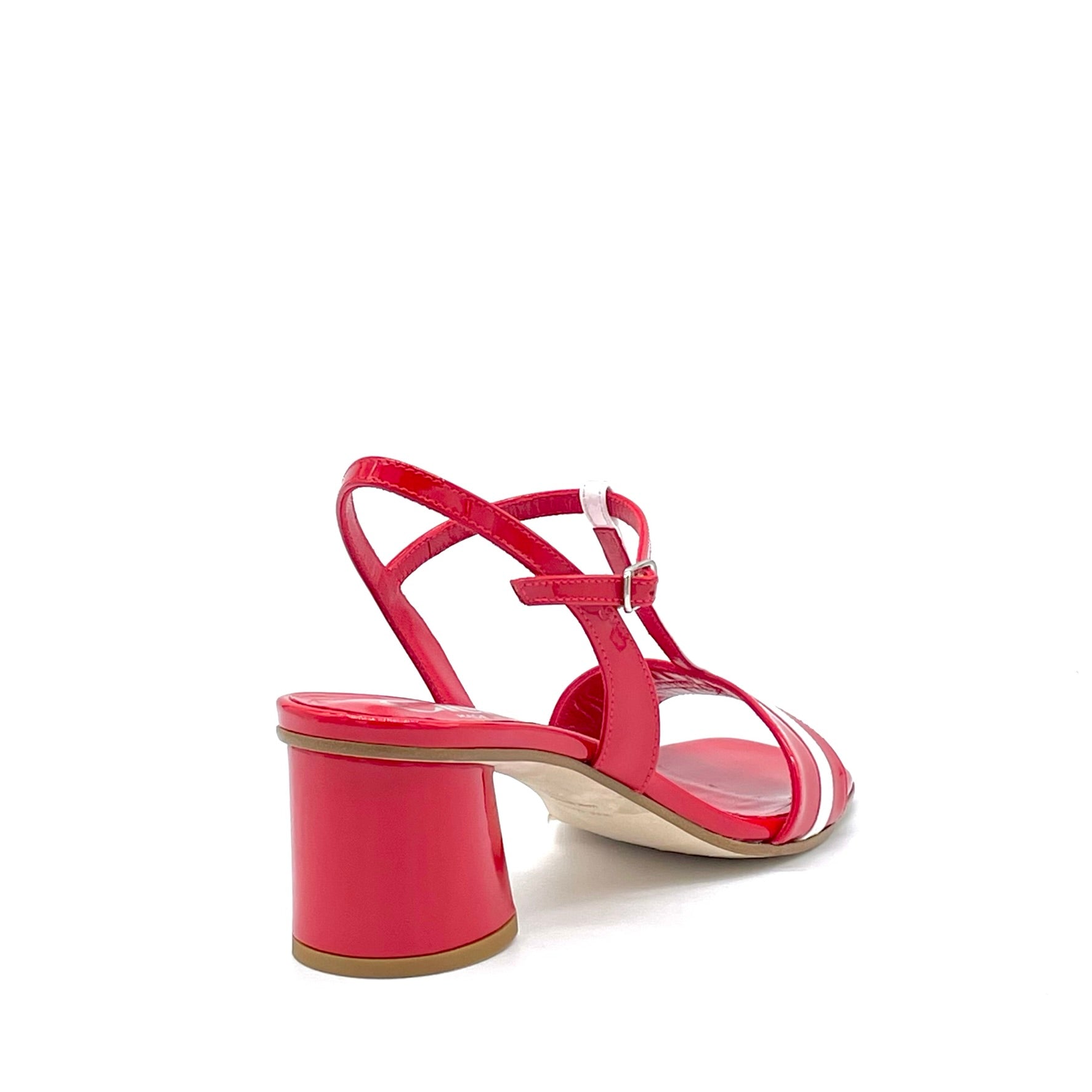 Red and white patent sandal – Cod. 15148-3