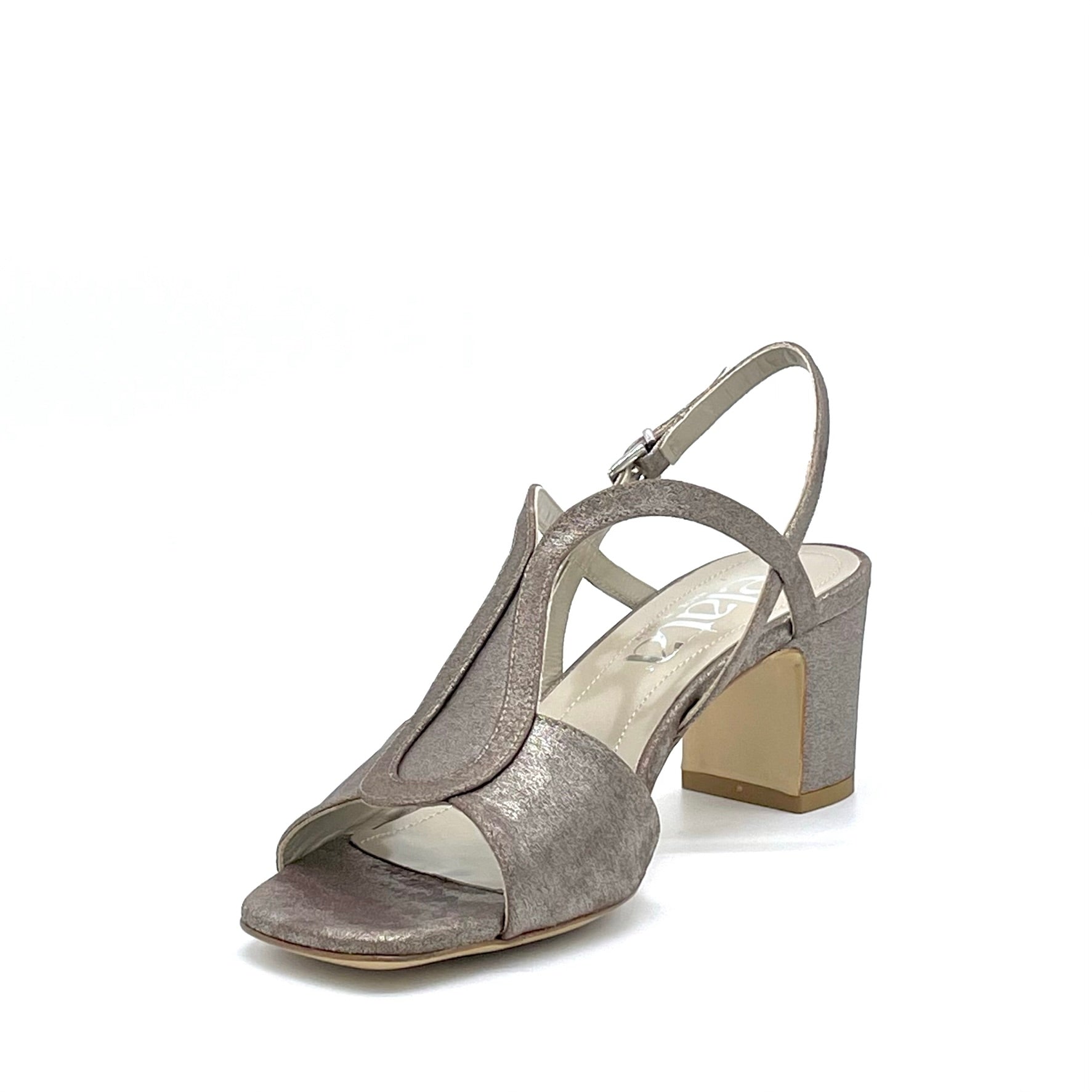 Pewter satin effect chenille sandal – Cod. 15151