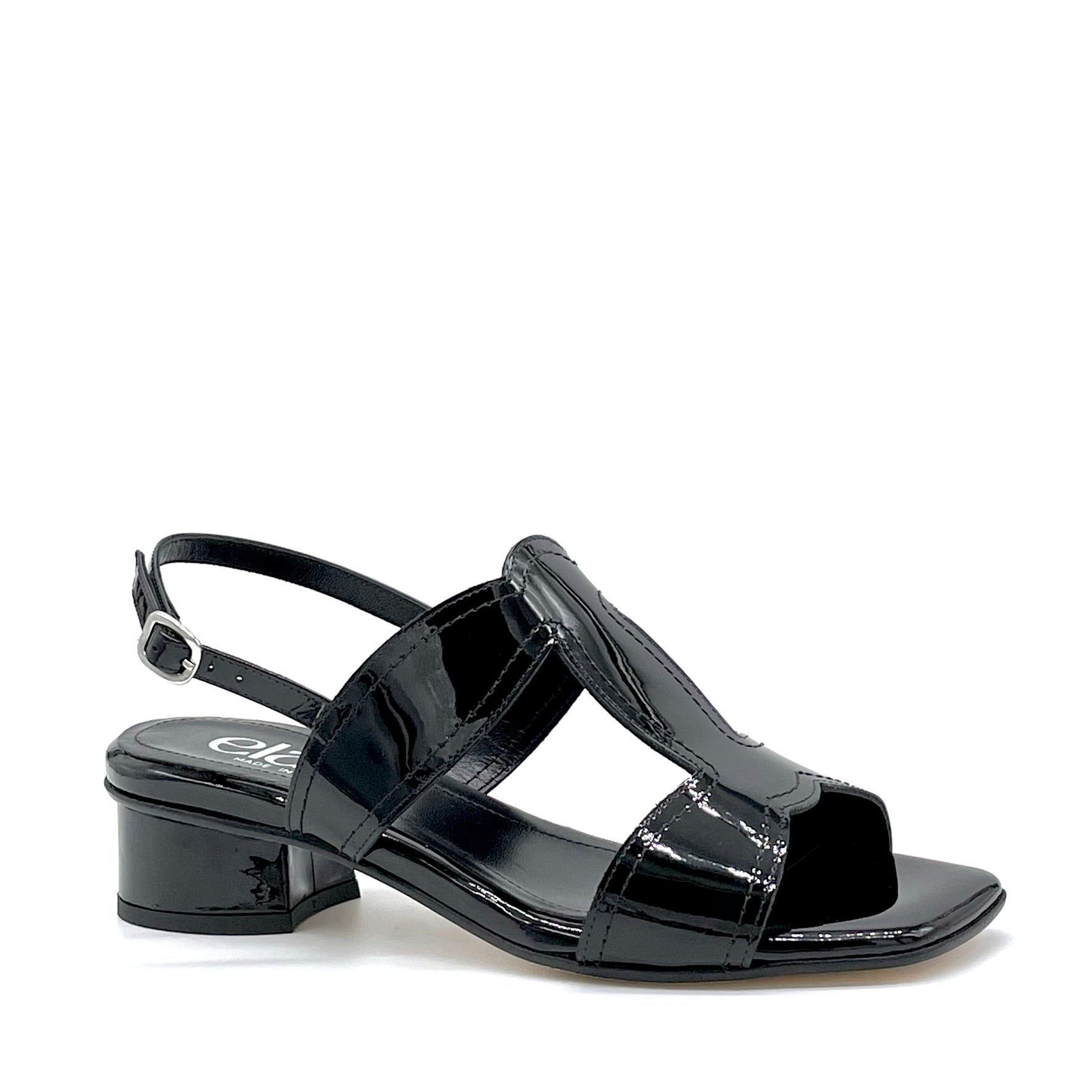 Black patent sandal with soft insole – Cod. 15164