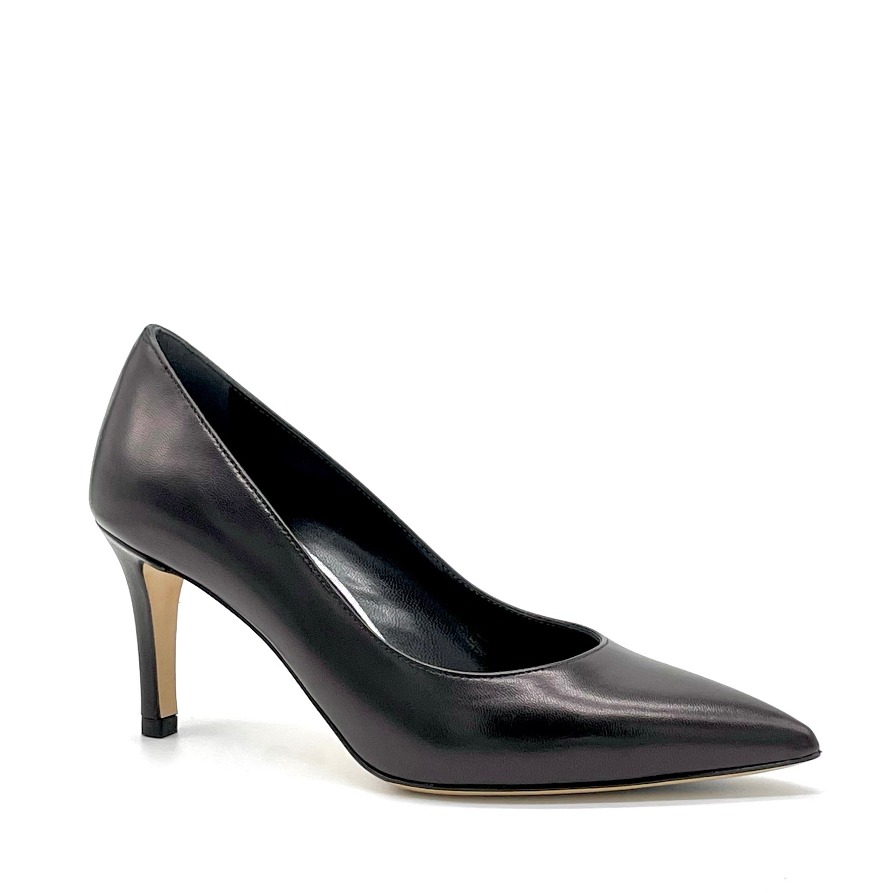 Black leather pump – Cod. 55501