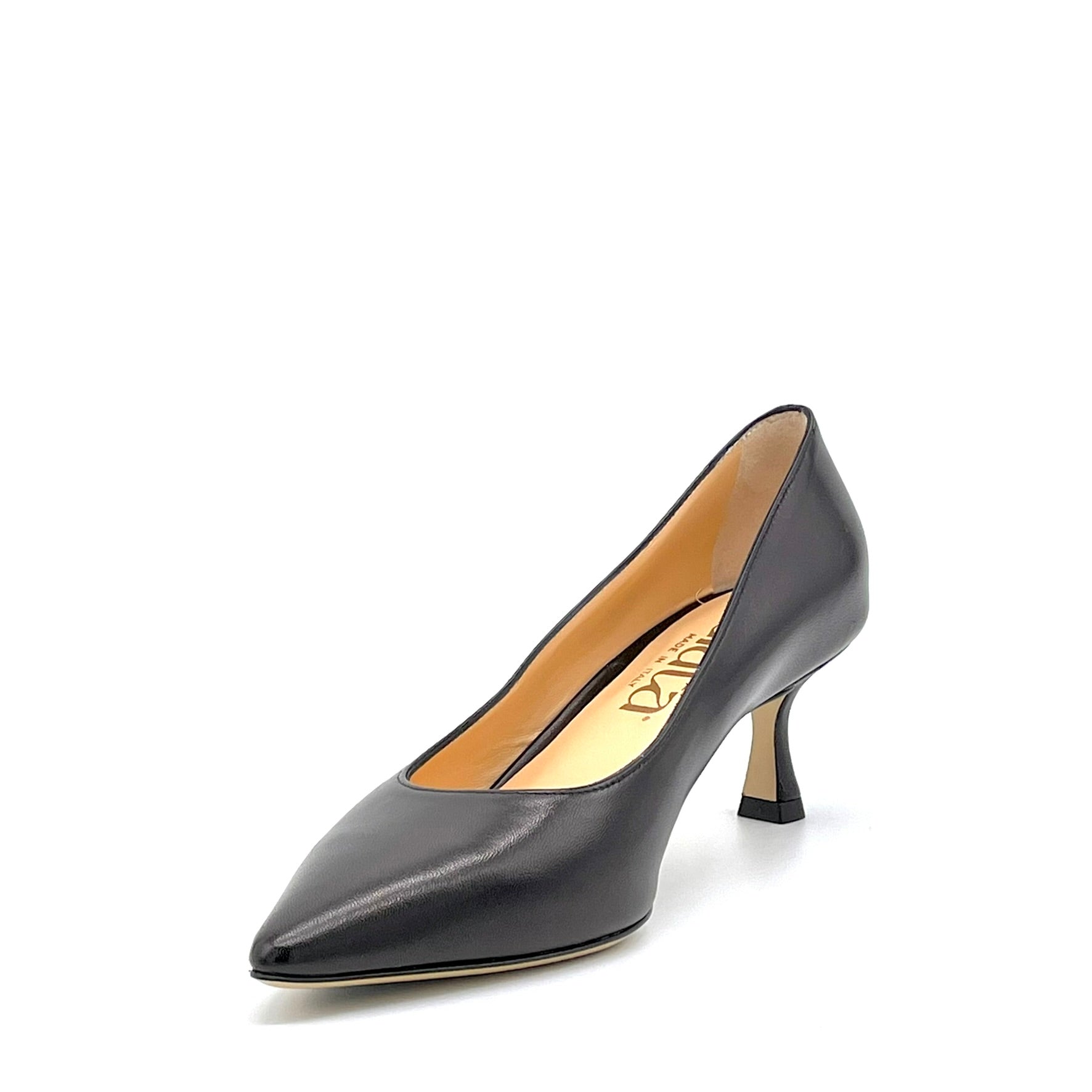 Décolleté in pelle nera – Cod. 55504-1