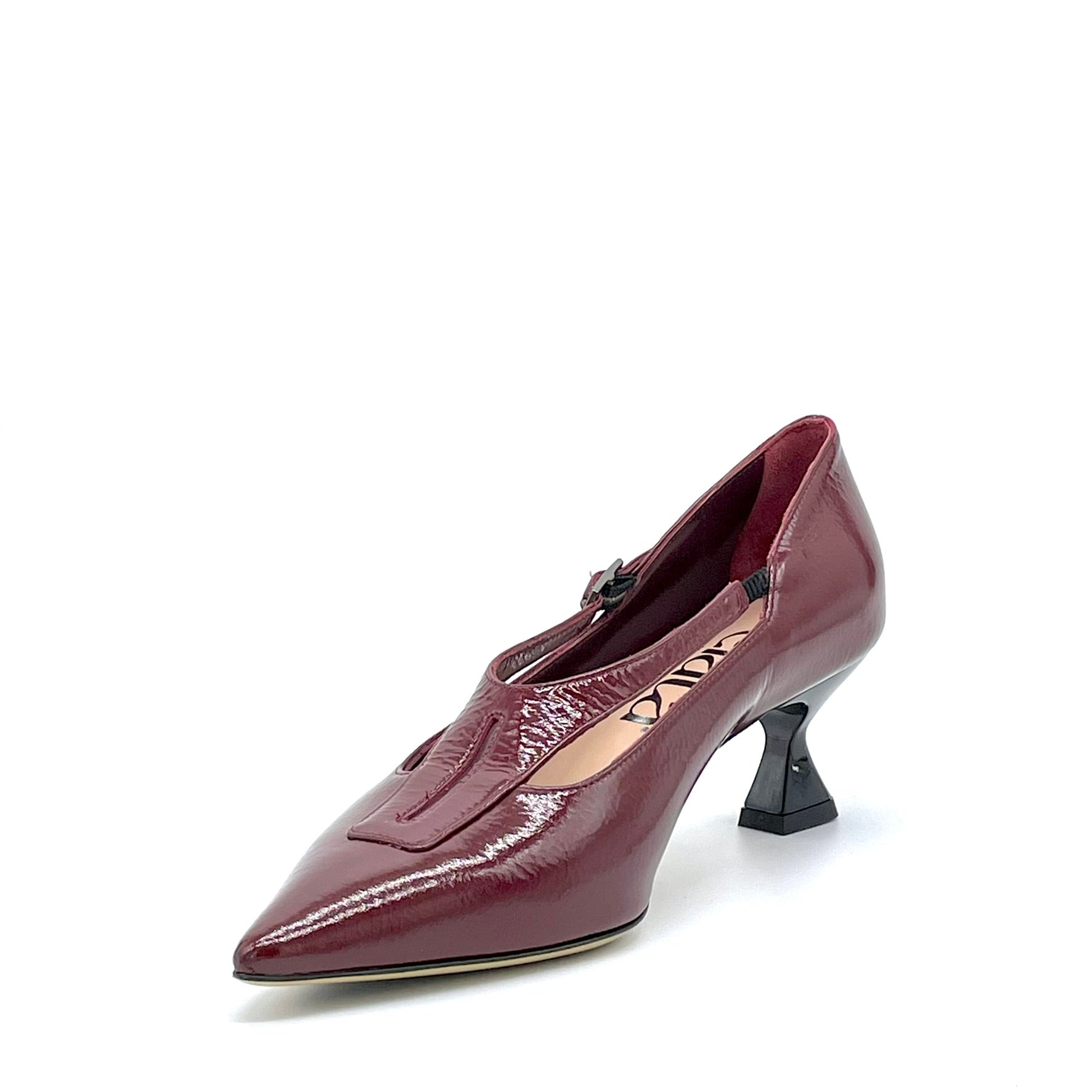 Burgundy creased effect patent T-bar – Cod. 55508