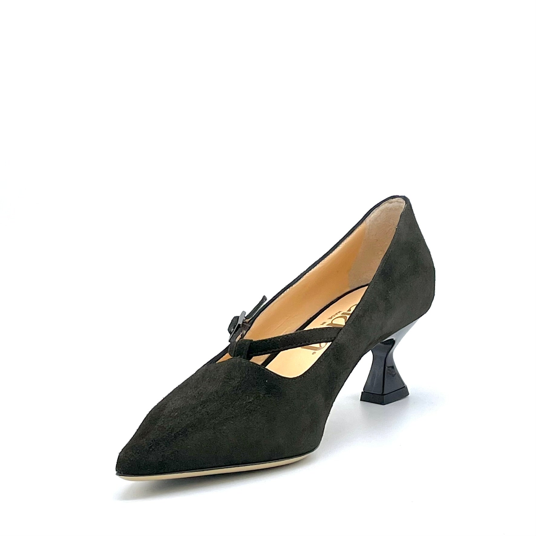 Dark green suede T-bar – Cod. 55510