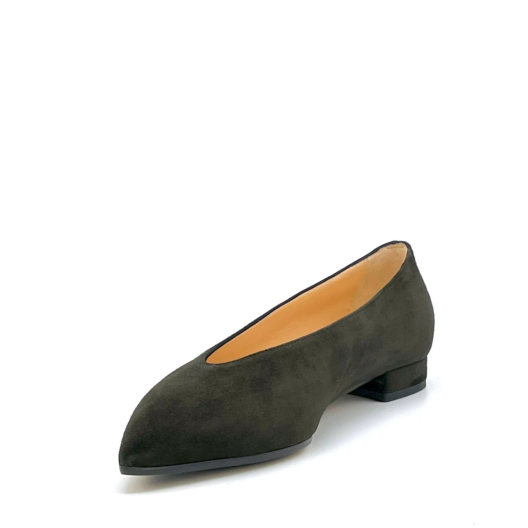 Ballerina in camoscio verde scuro – Cod. 55511