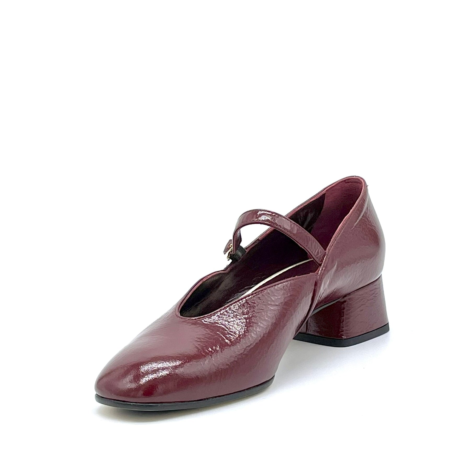 Burgundy creased effect patent Mary Jane – Cod. 55528