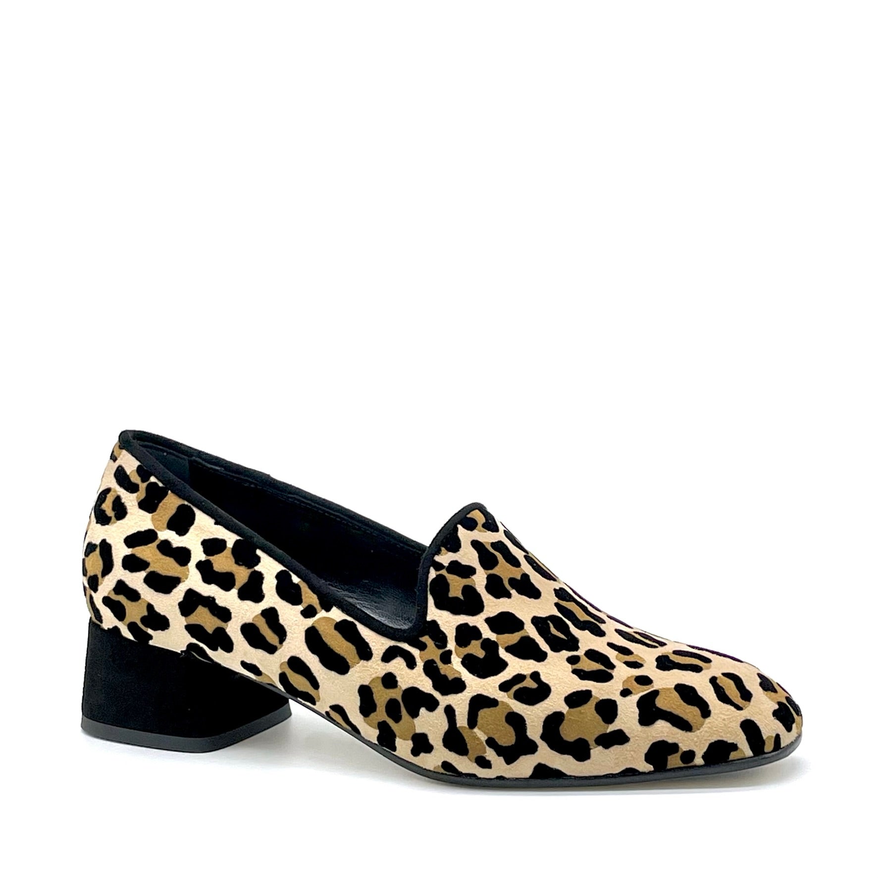 Printed suede pump with black suede trims – Cod. 55530