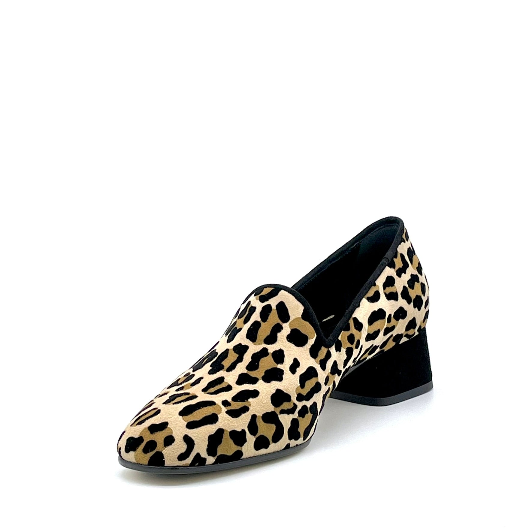 Printed suede pump with black suede trims – Cod. 55530