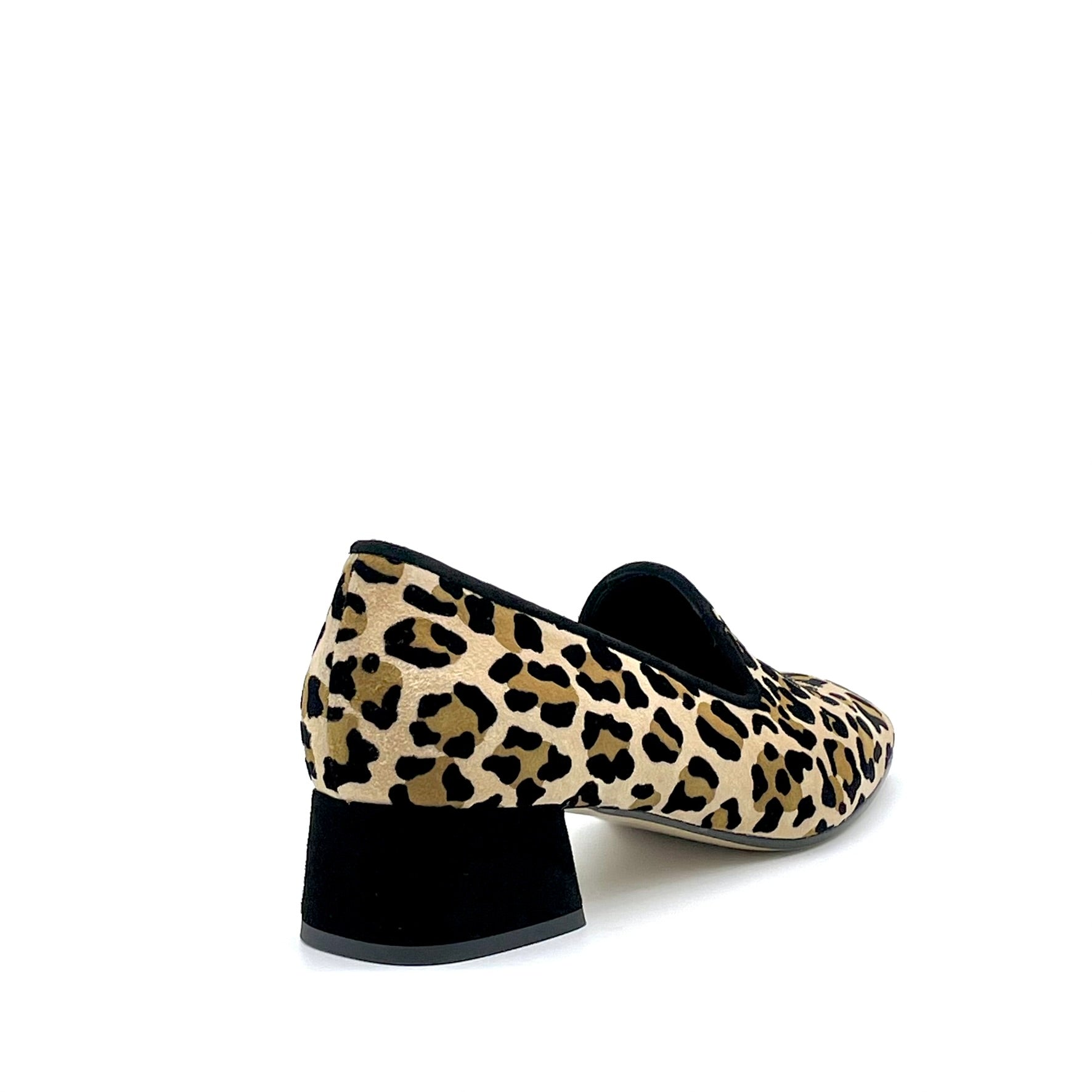 Printed suede pump with black suede trims – Cod. 55530