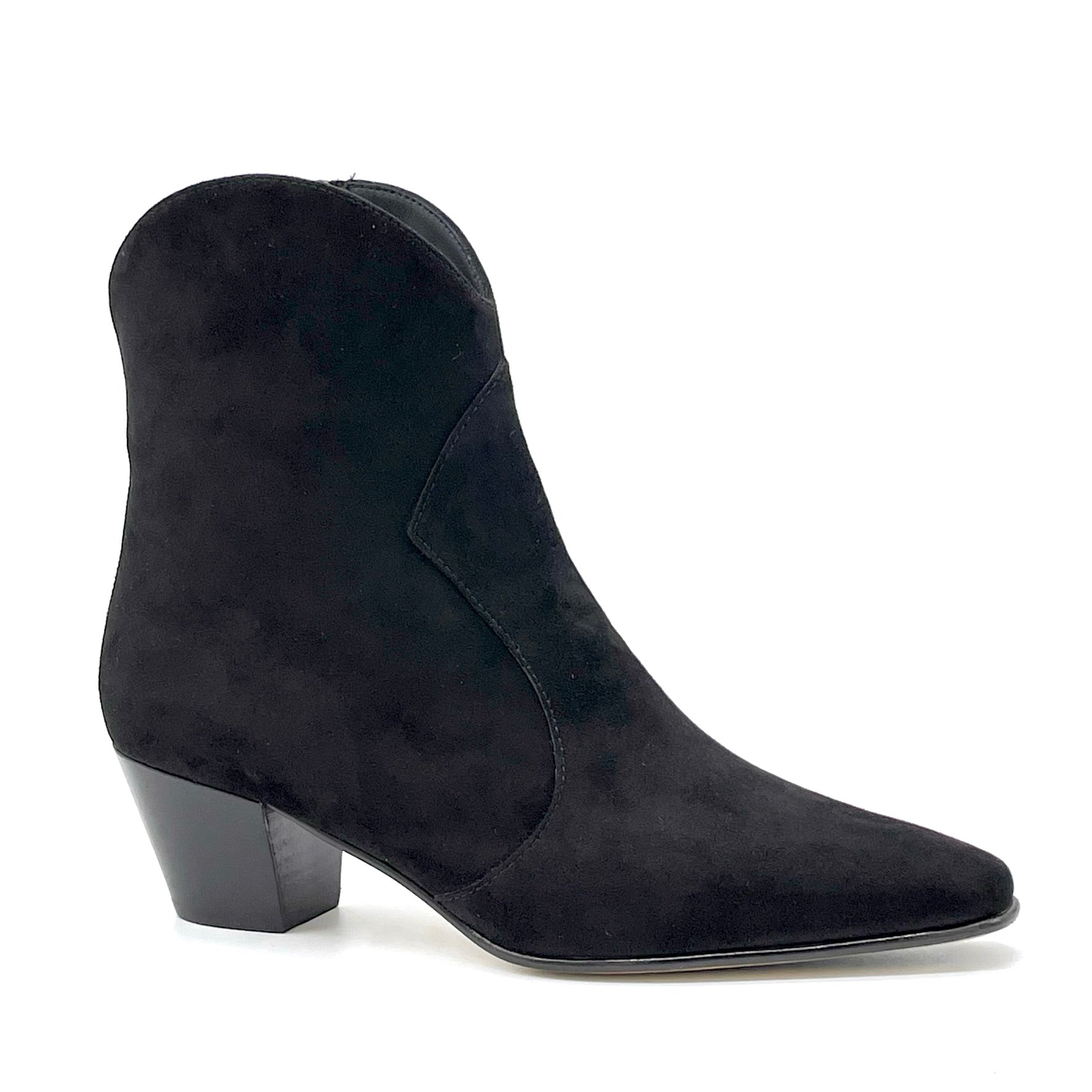 Black suede ankle boots – Cod. 55537