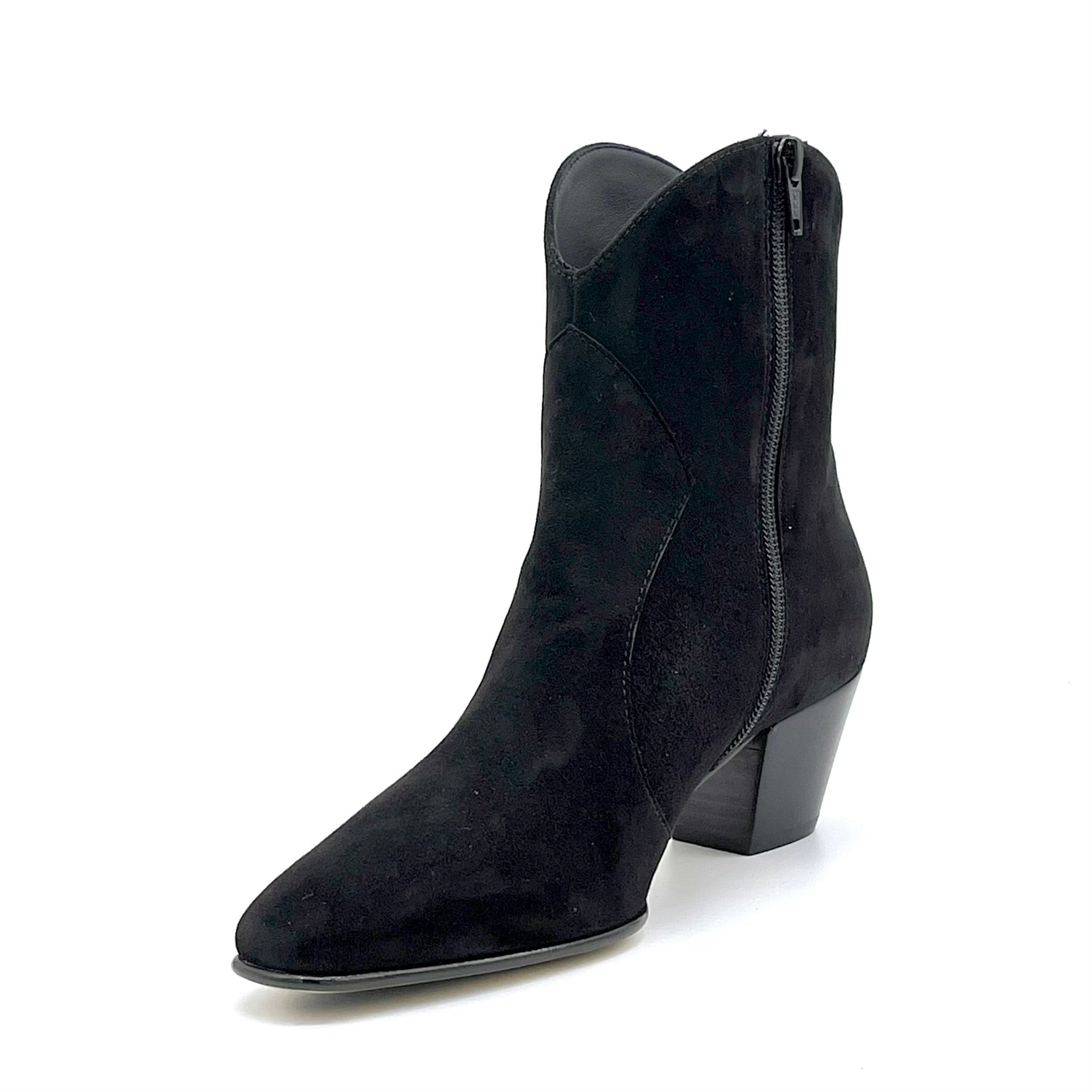 Black suede ankle boots – Cod. 55537