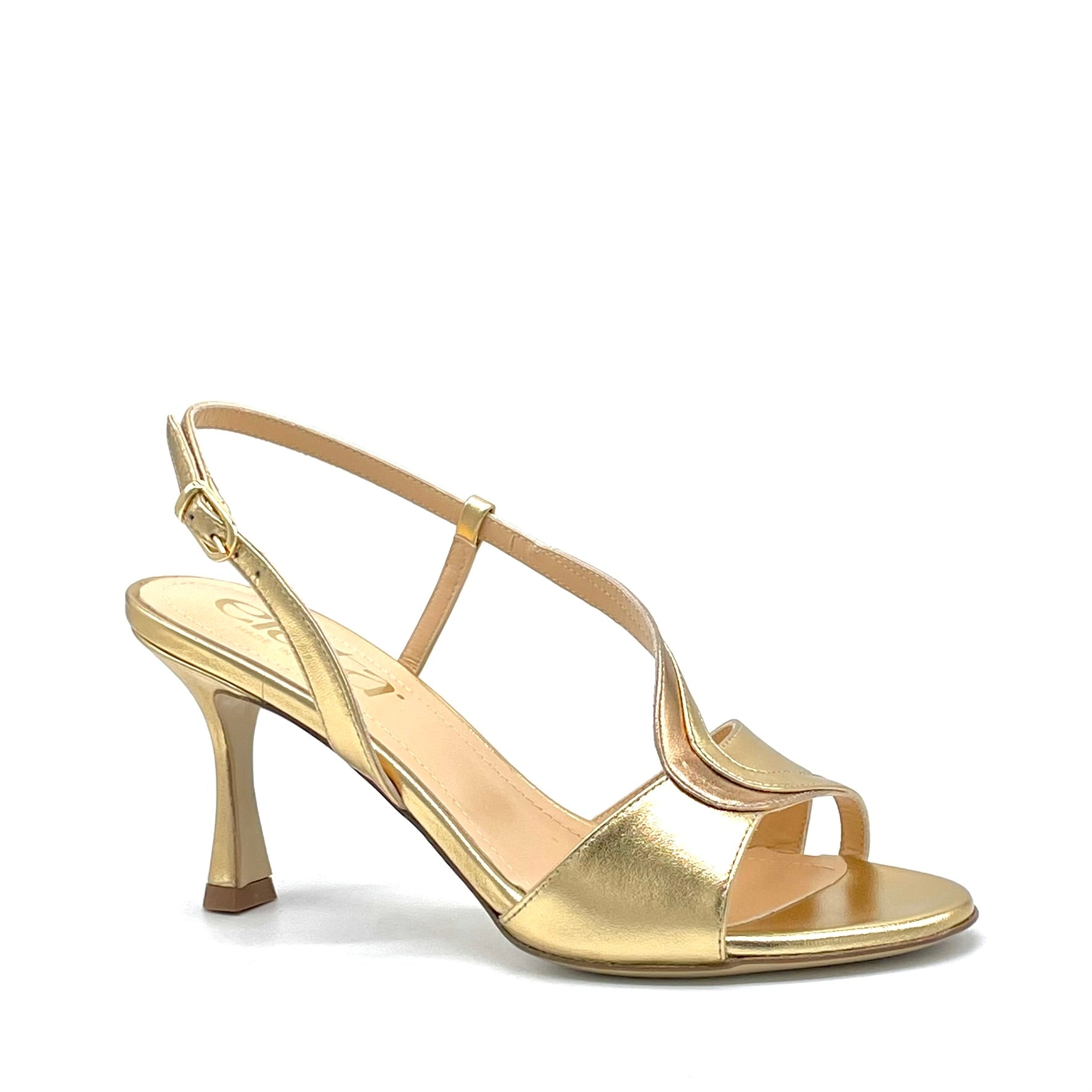 Sandalo in pelle laminata oro – Cod. 16123