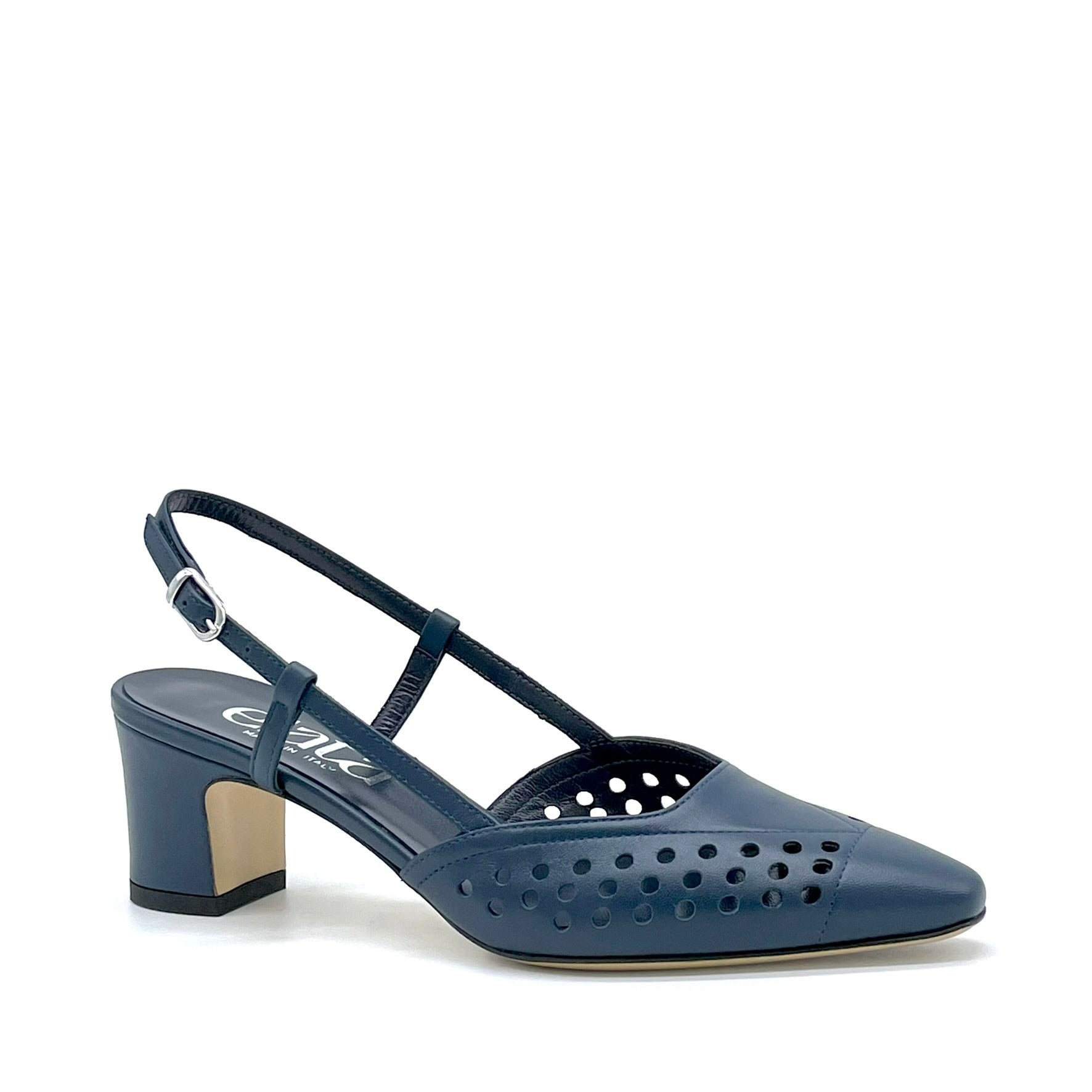 Slingback in pelle blu – Cod. 16172