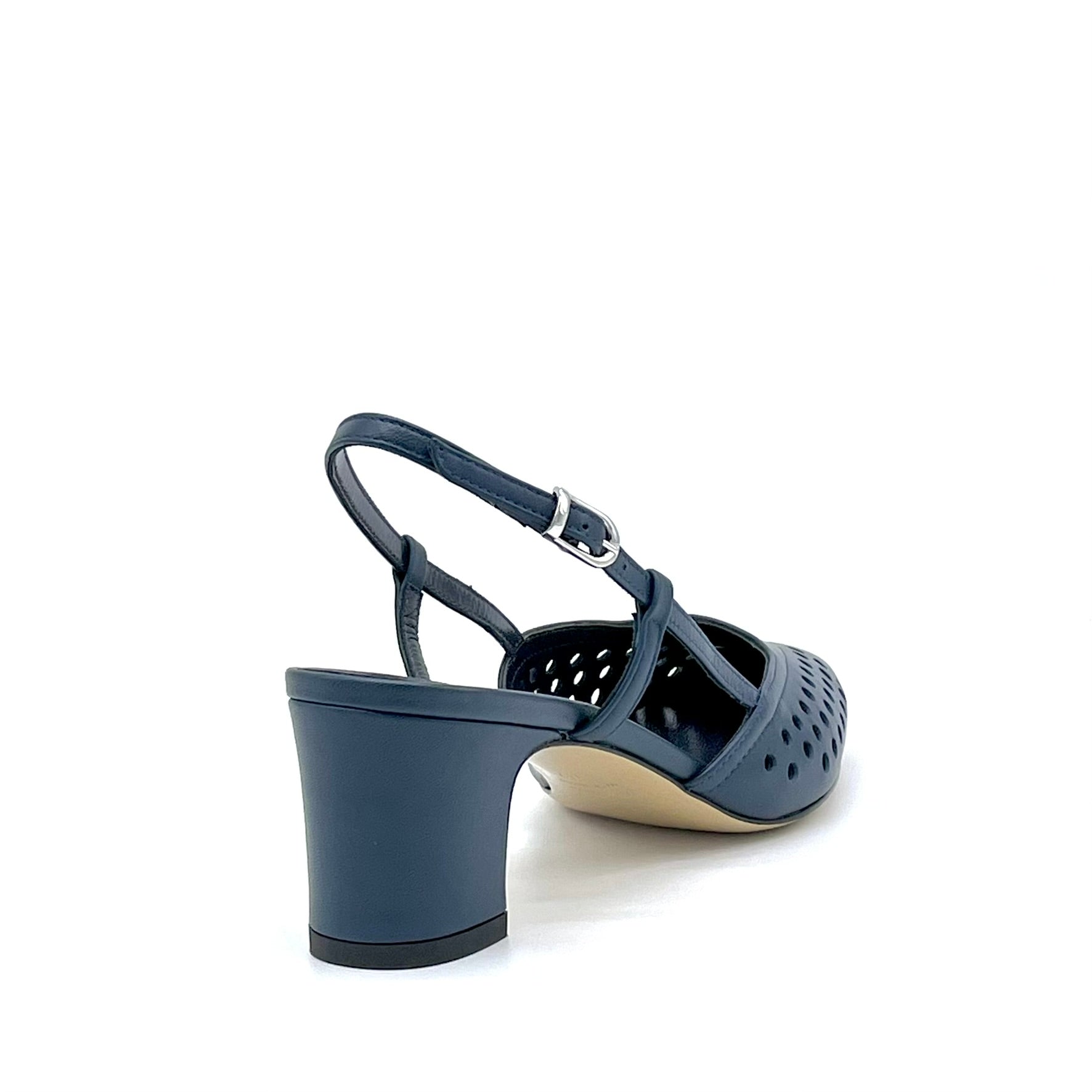 Slingback in pelle blu – Cod. 16172
