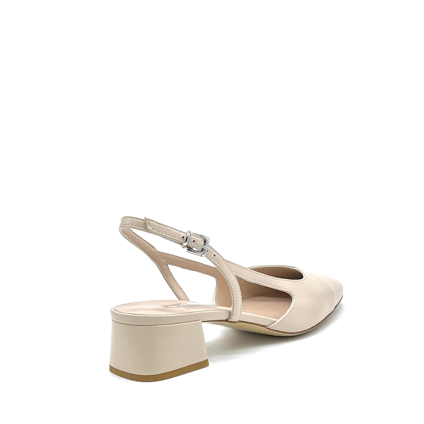Slingback in pelle color sabbia – Cod. 16164