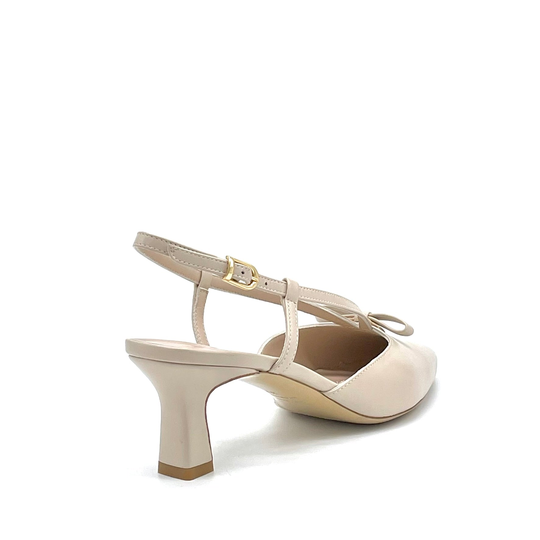 Slingback in pelle color sabbia  - Cod. 16170