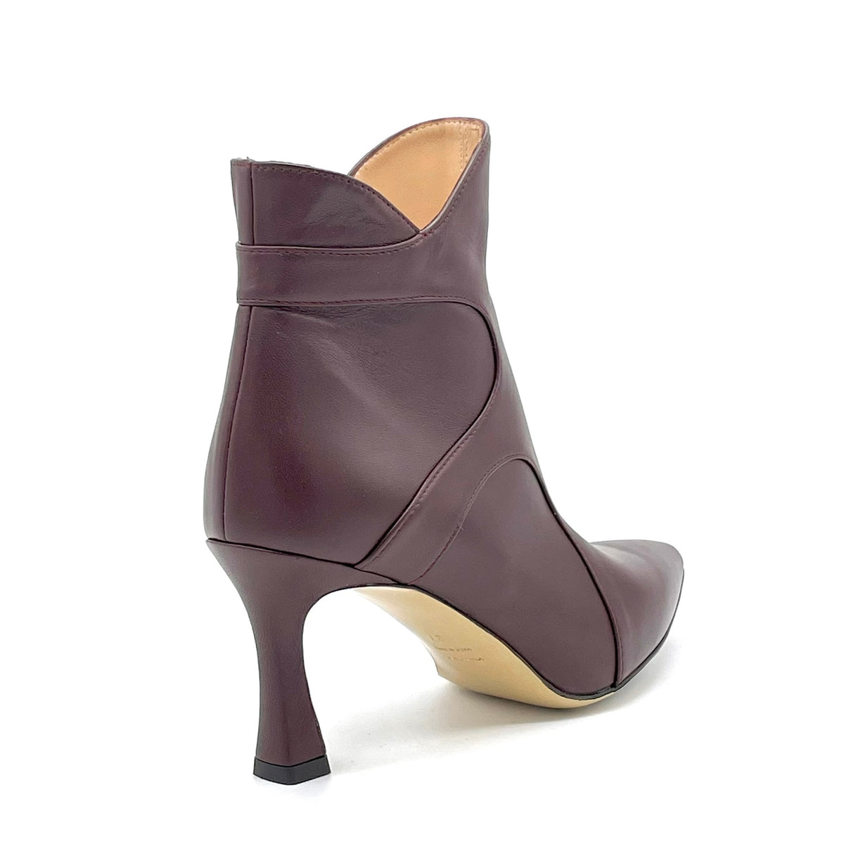 Bordeaux leather ankleboots – Cod. 56532