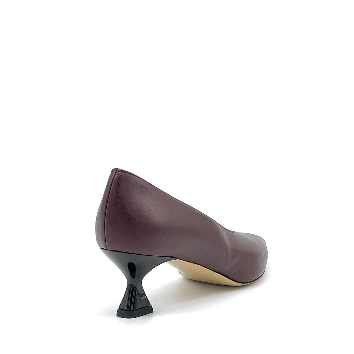 Burgundy leather pump – Cod.56505