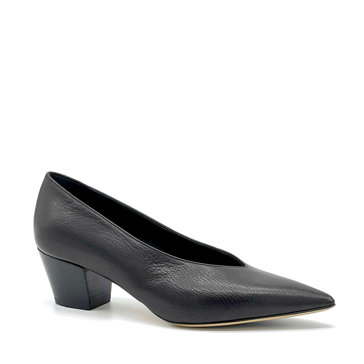 Décolleté in pelle nera – Cod. 56505-1