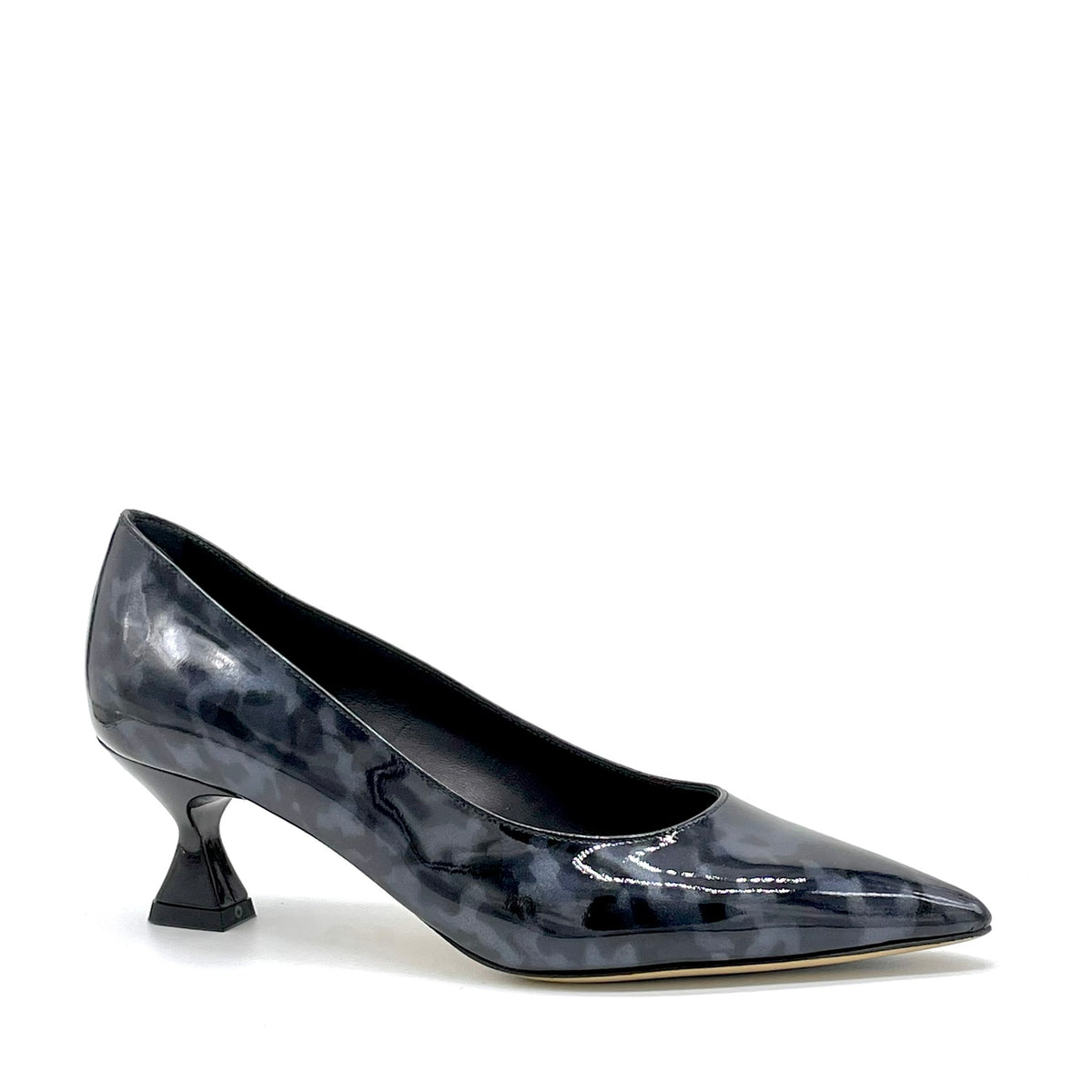 Décolleté in vernice effetto tartarugato blu – Cod. 55506
