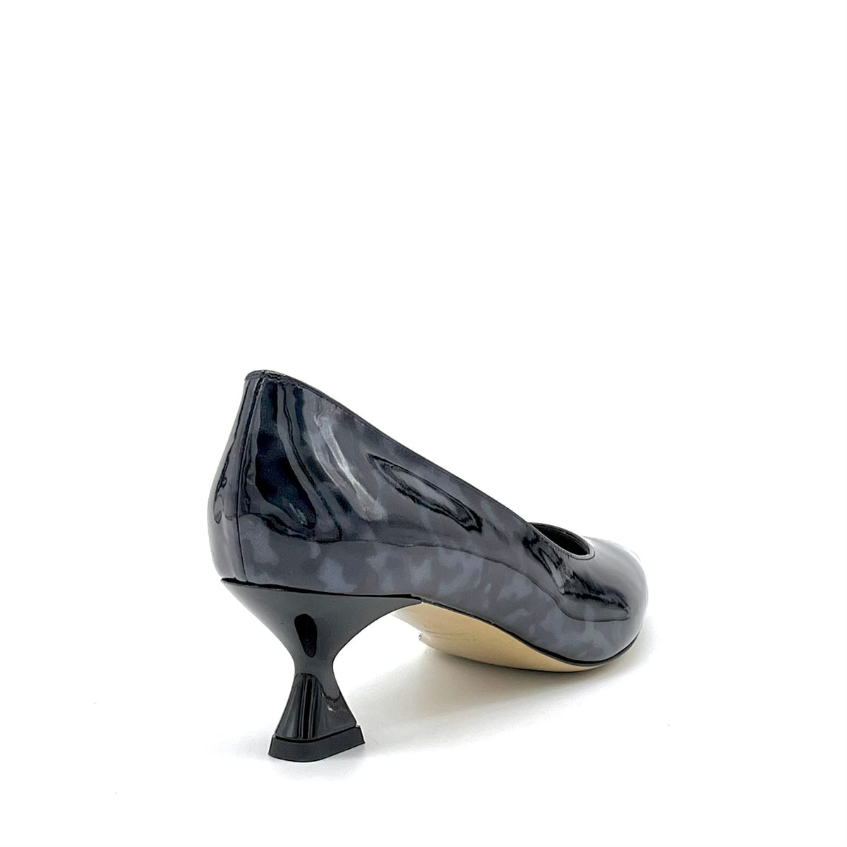 Décolleté in vernice effetto tartarugato blu – Cod. 55506