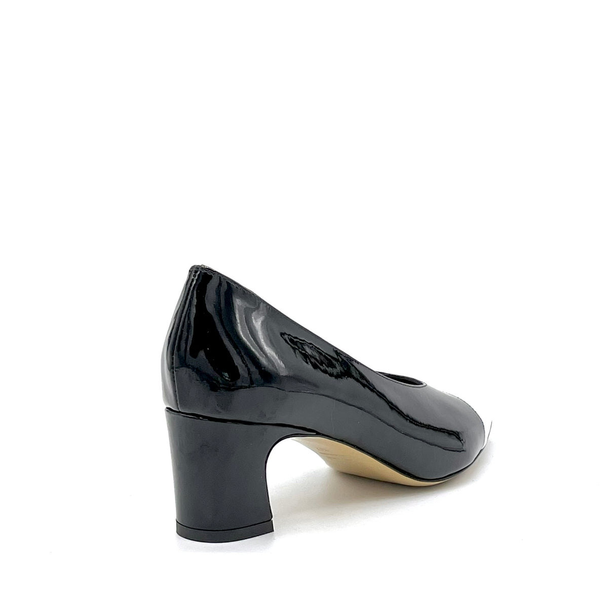 Black and white patent pump – Cod. 56516-1