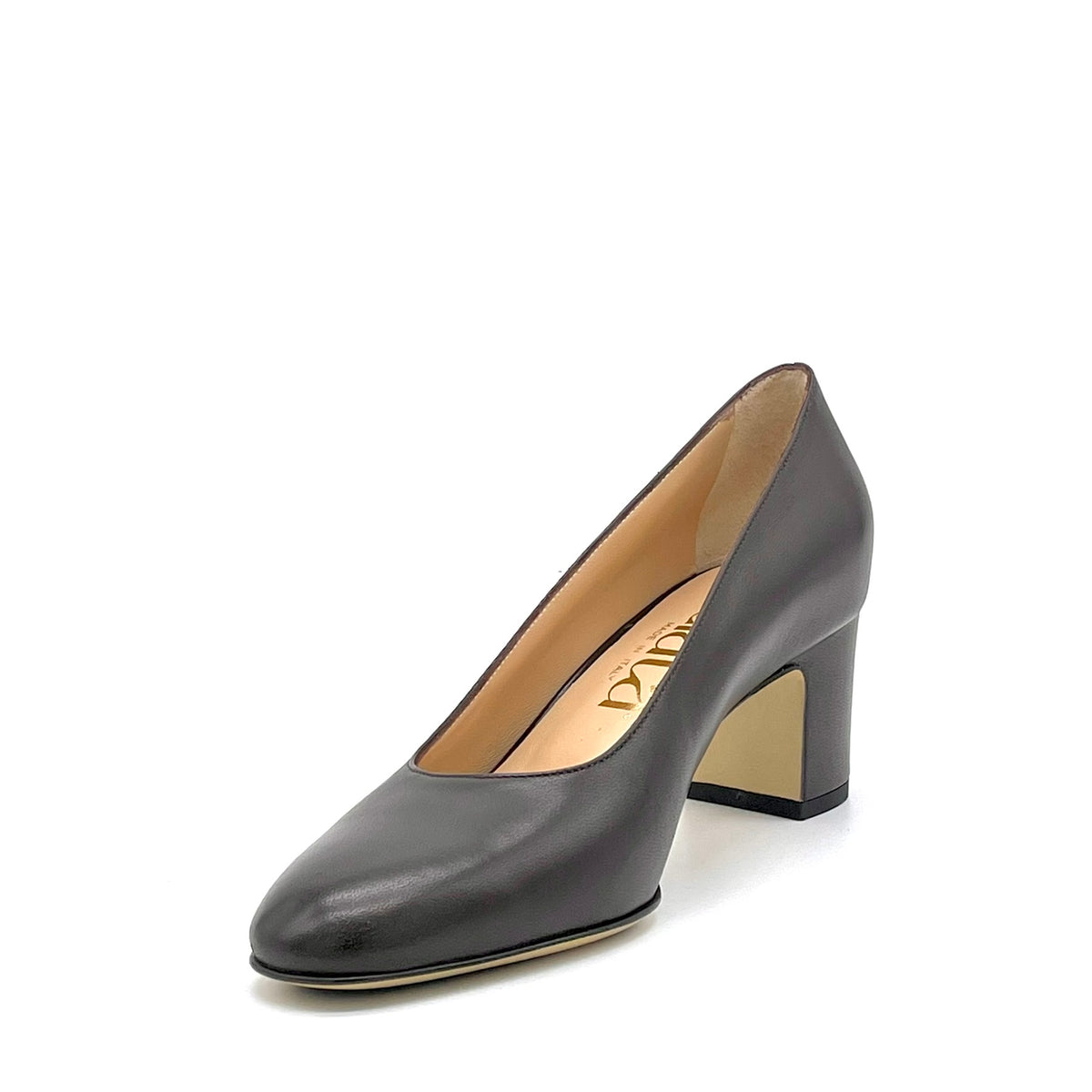 Décolleté in pelle marrone – Cod. 56520