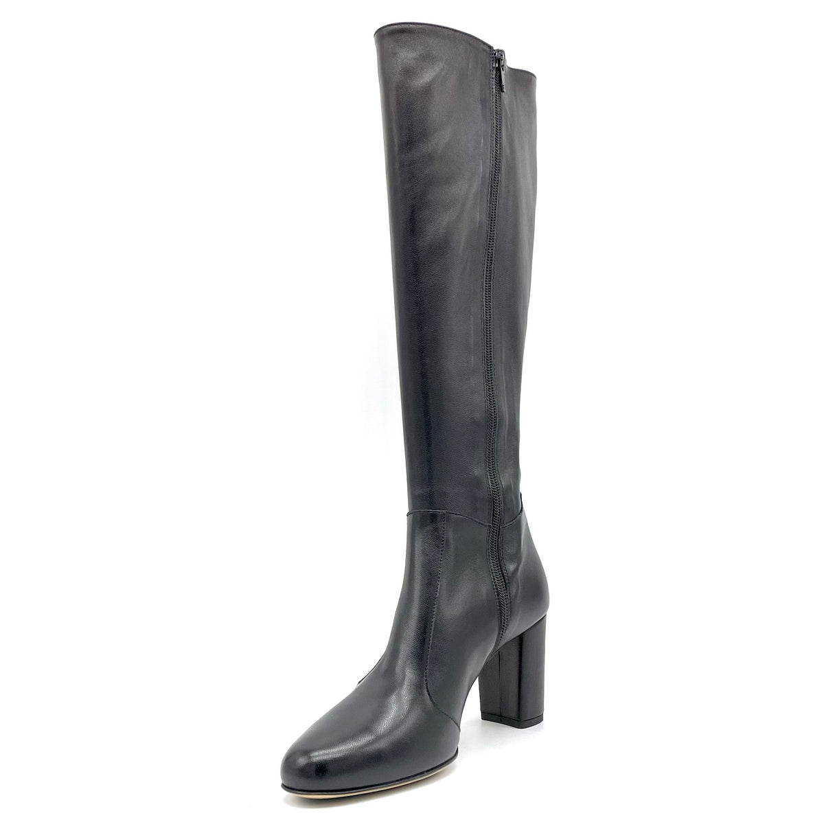 Stivale in pelle nera  - Cod. 56552